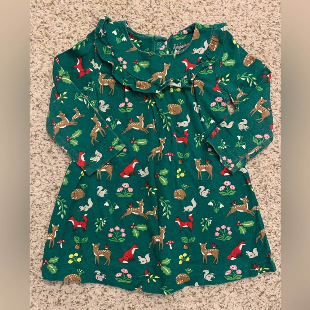 Baby Boden winter holiday dress 9-12 mo